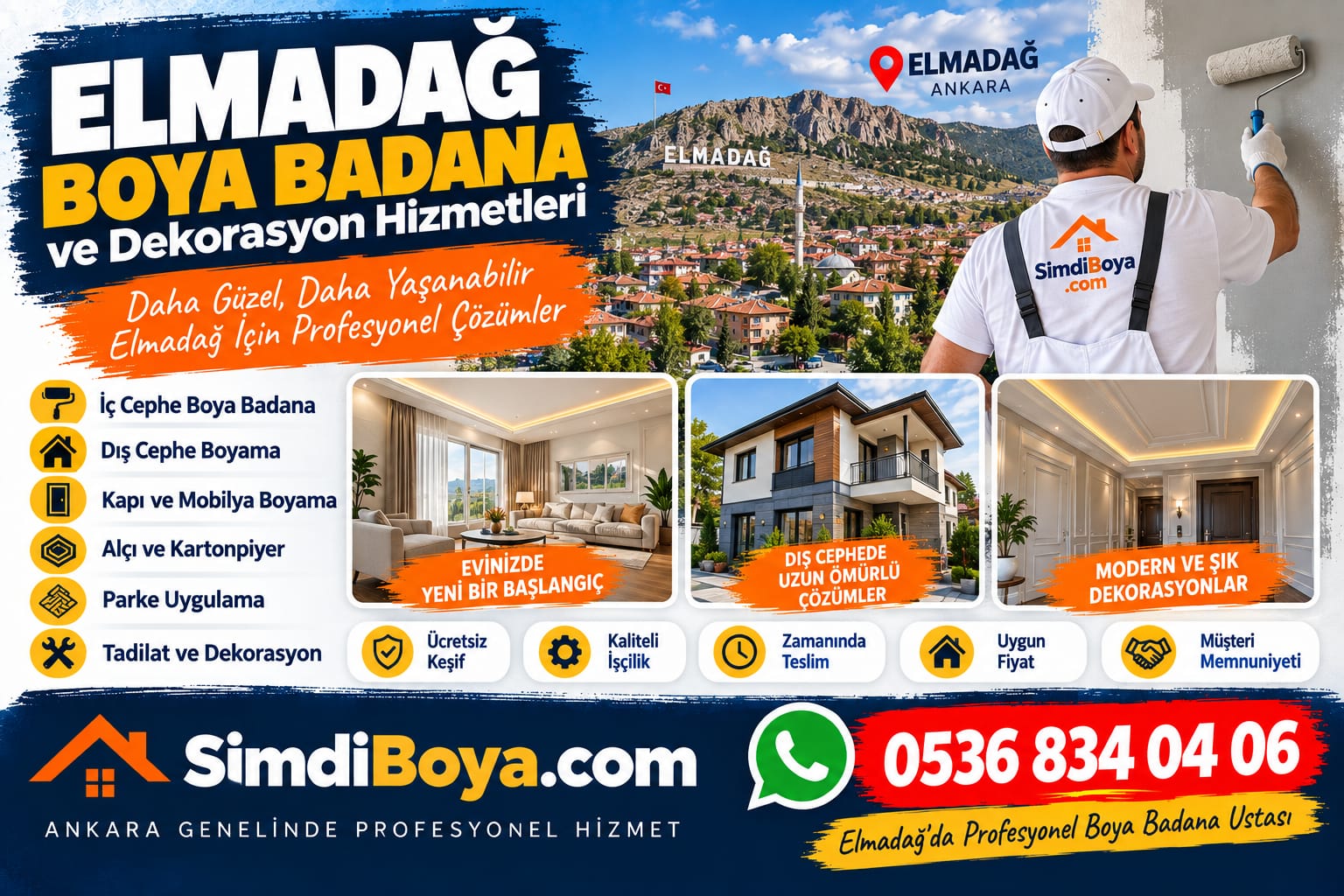 Elmadağ Boya Badana ve Profesyonel Boyacı | Ankara